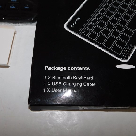 FINTIE UltraThin Wireless Keyboard for Tablet PC New Sealed - Box shows wear - Picture 3 of 6